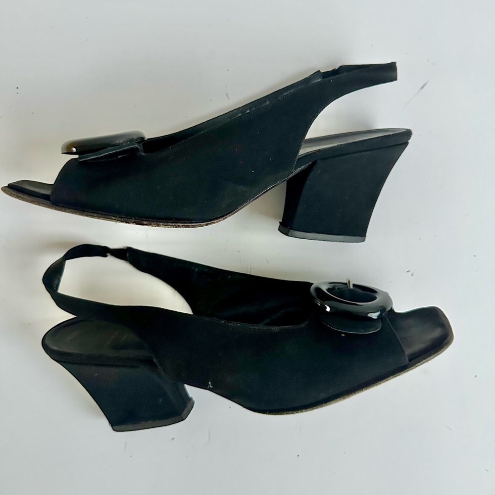 Black Open-Toe Heels